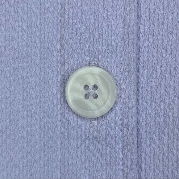Ann Taylor Periwinkle Preppy Top Size S Sleeveless Mock Button Down - Picture 6 of 8